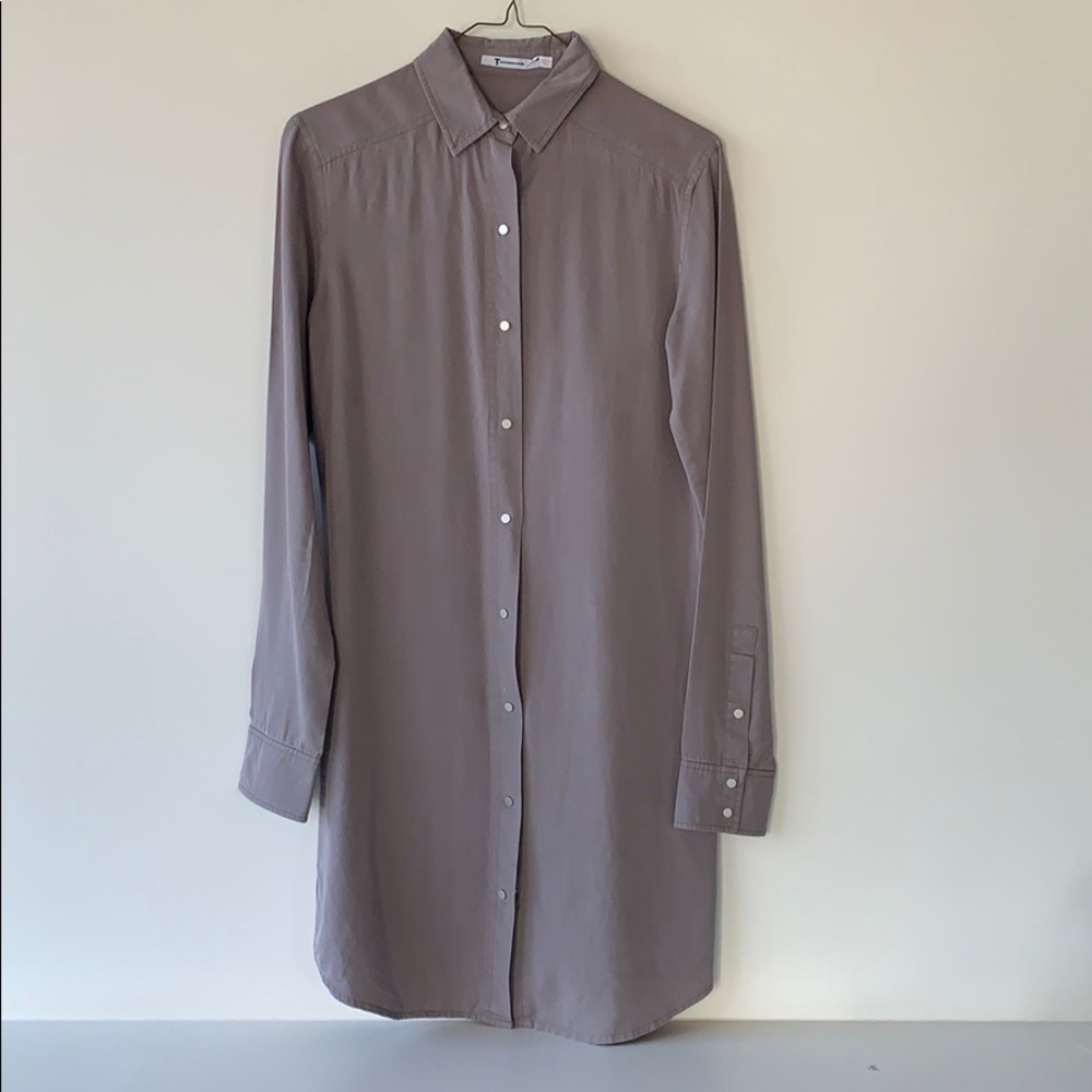 T by Alexander Wang | 100% Tencel Shirt Dress